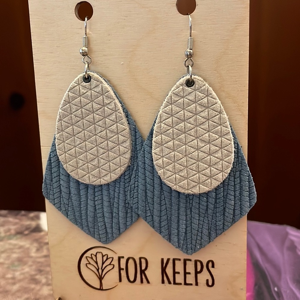 For Keeps- Custom Leather Earrings